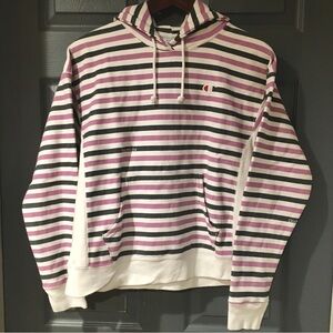 Champion Striped Pullover Hoodie
